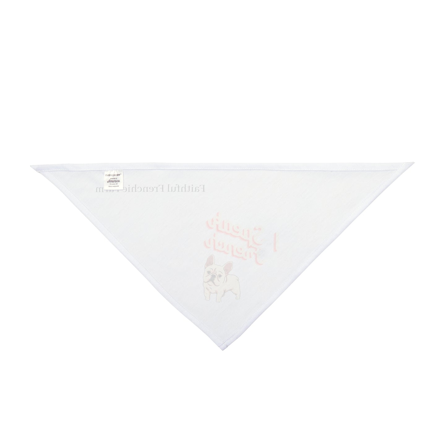 the back of the I Speak French Pet Bandana