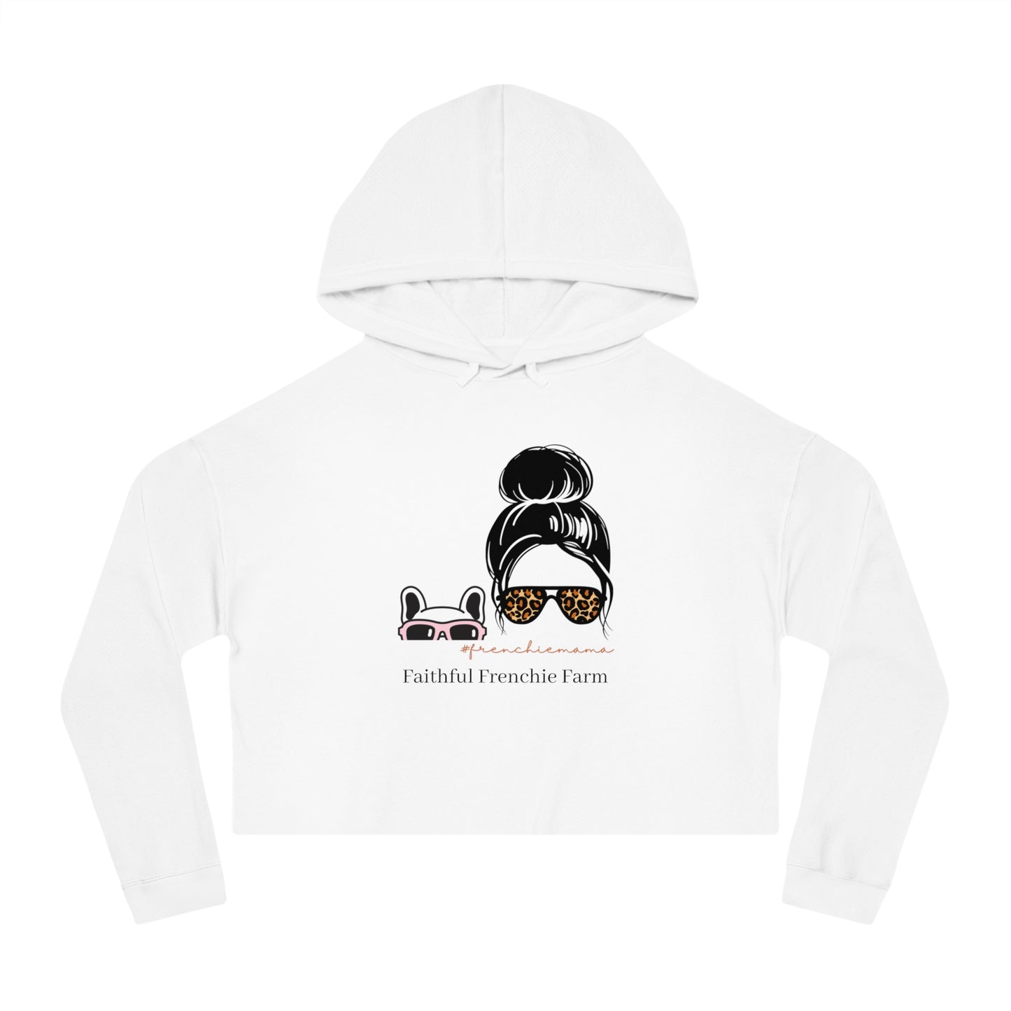 Frenchie Mama Cropped Hooded Sweatshirt