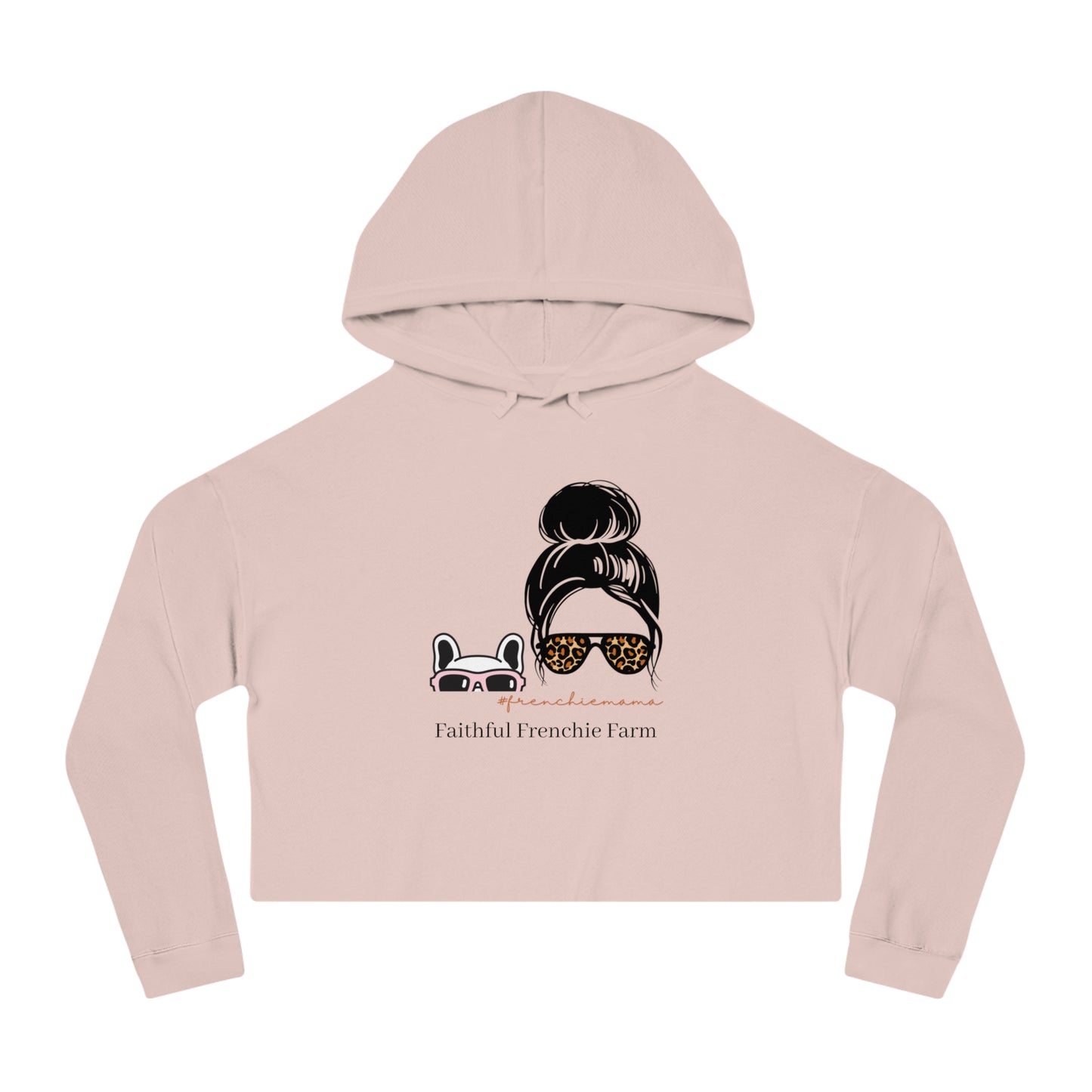 Frenchie Mama Cropped Hooded Sweatshirt