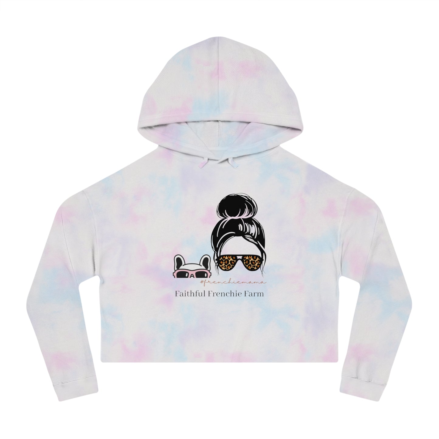 Frenchie Mama Cropped Hooded Sweatshirt