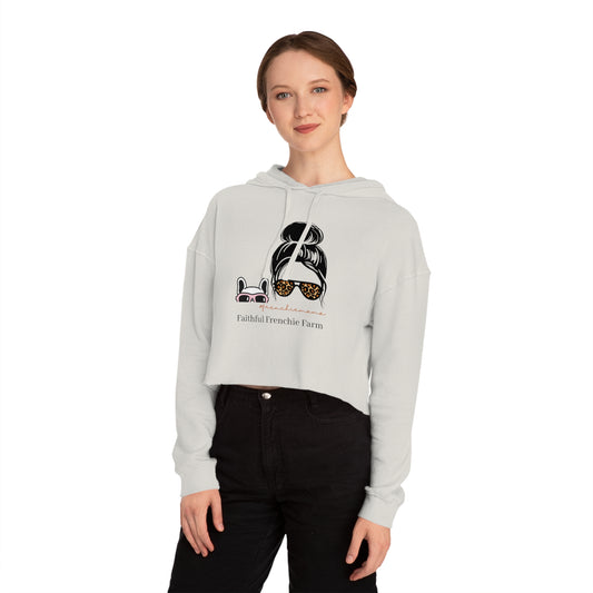 Frenchie Mama Cropped Hooded Sweatshirt