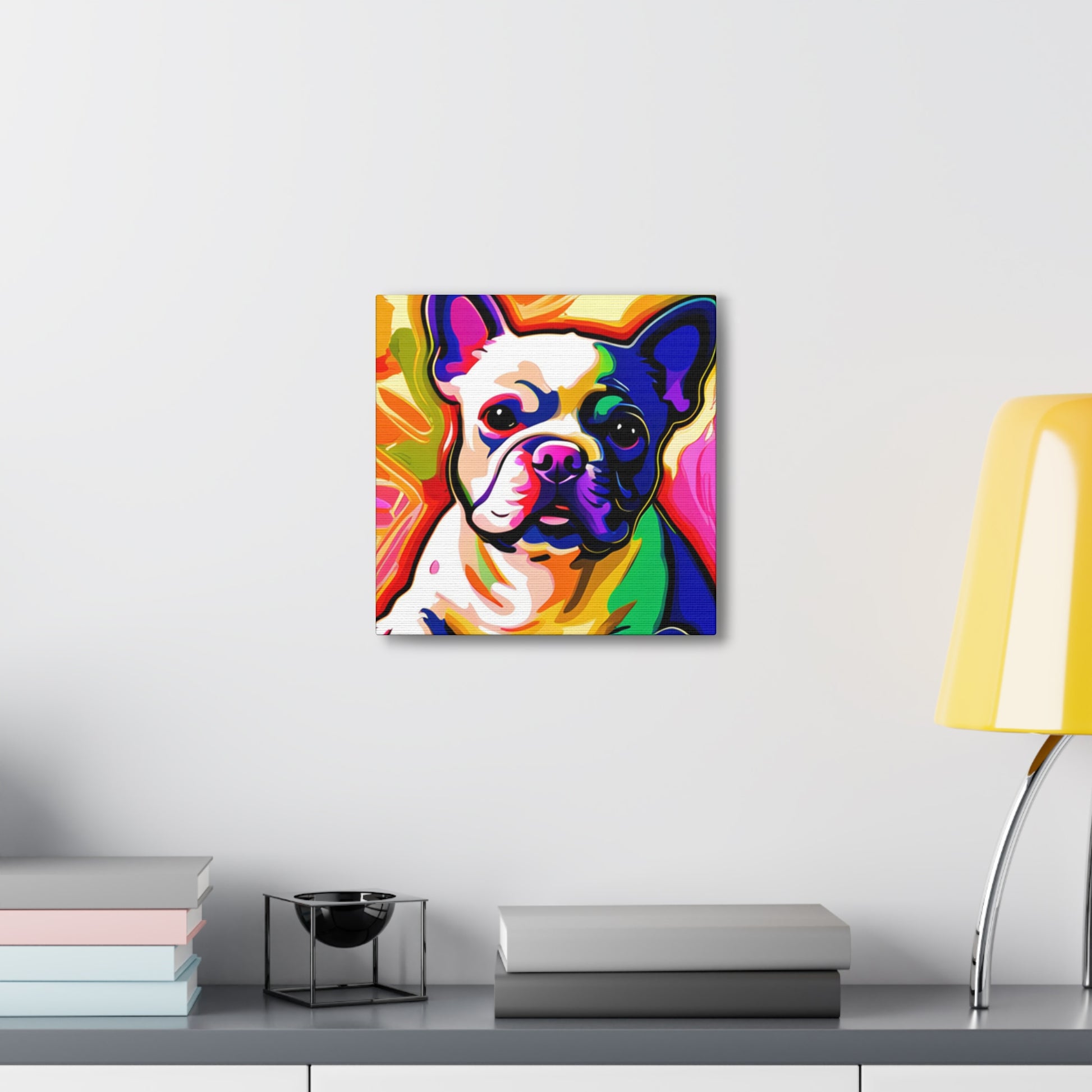 Colorful Impressionistic Frenchie Canvas Art