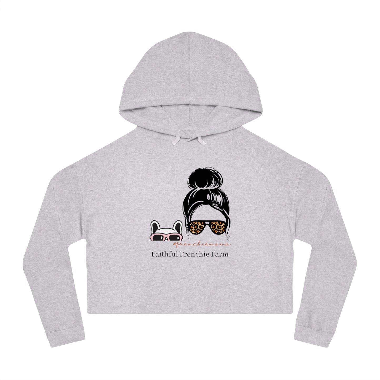 Frenchie Mama Cropped Hooded Sweatshirt