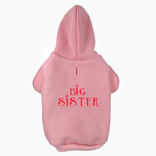 Big Sister Printed Pet Hoodie