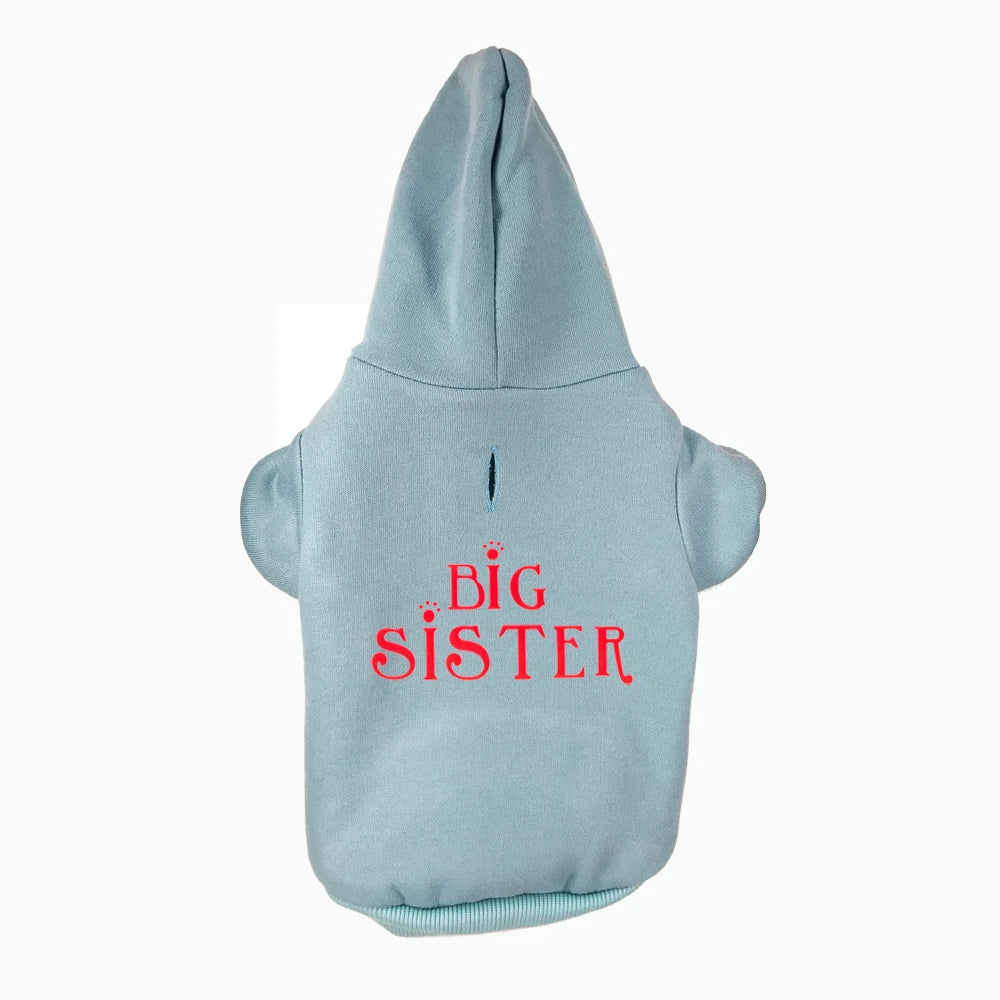 Big Sister Printed Pet Hoodie