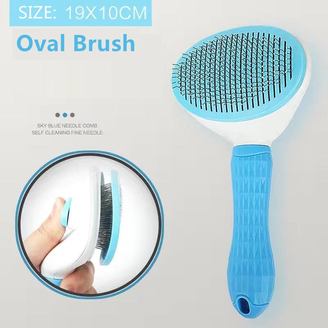 easy groomer pet brush deshedder self cleaning