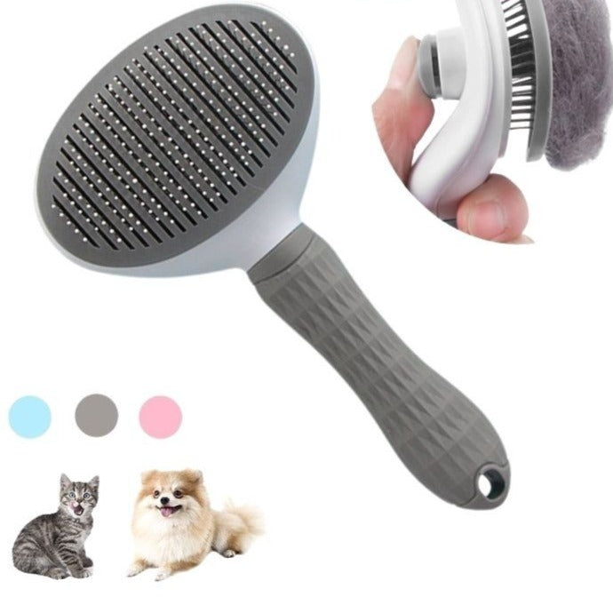 easy groomer pet brush deshedder self cleaning