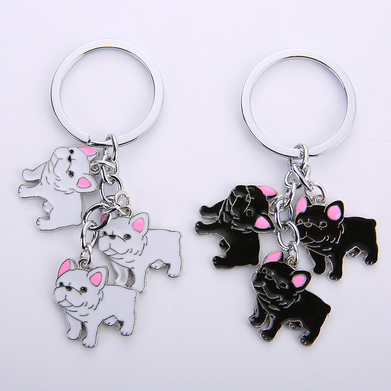 French Bulldog Keychain Metal Dog Keyring Cute Keychain Pendant Decoration  Car Bag Backpacks Wallet Key Rings Charms Pendant Puppy Dog Pet Gift, Buy  More, Save More