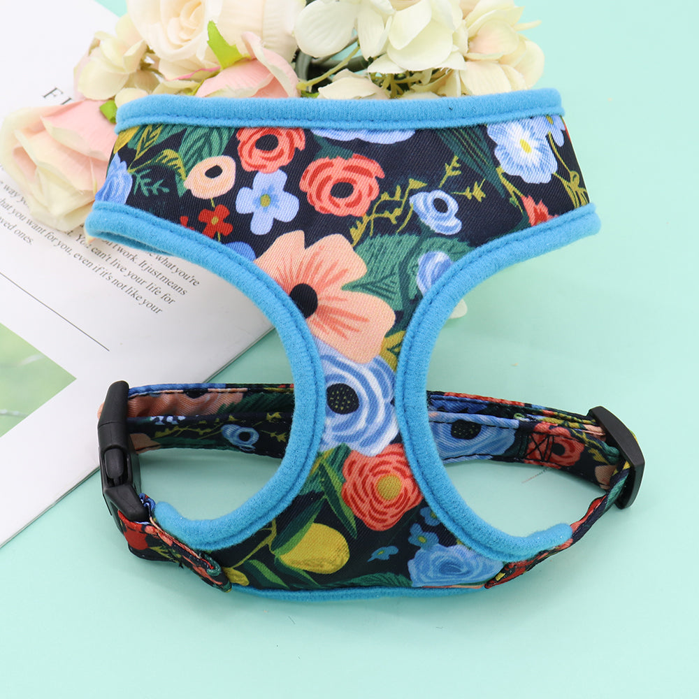 Floral dog pet harness for frenchies