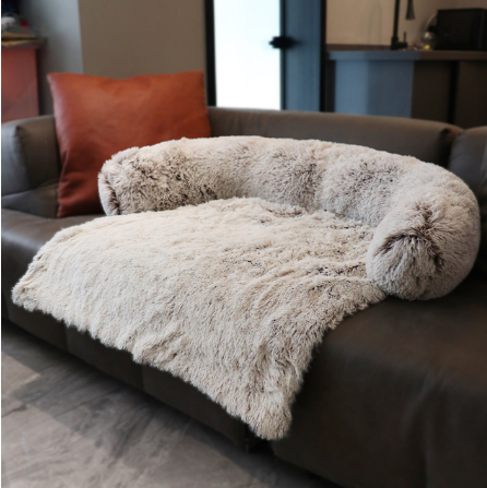 extra large gray Fluffy Pet Blanket-Pillow