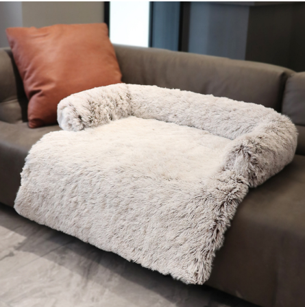 gray Fluffy Pet Blanket-Pillow